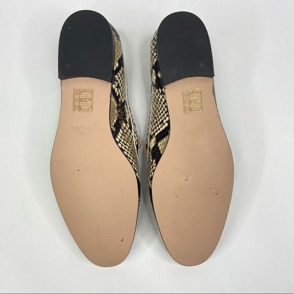 J.Crew Cecile Smoking Slippers Leather Embossed Snakeskin AQ135 Size 6.5 - Picture 5 of 7